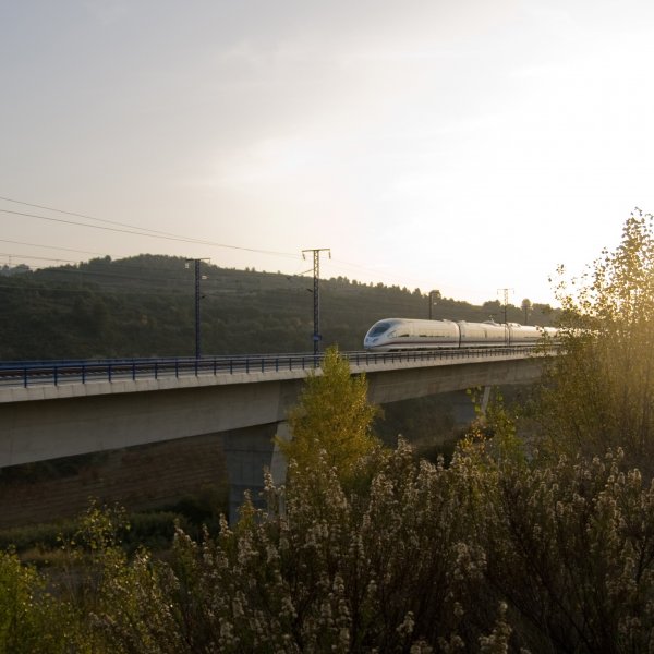 Viaducto AVE en Sant Sadurní sobre el Río Anoia