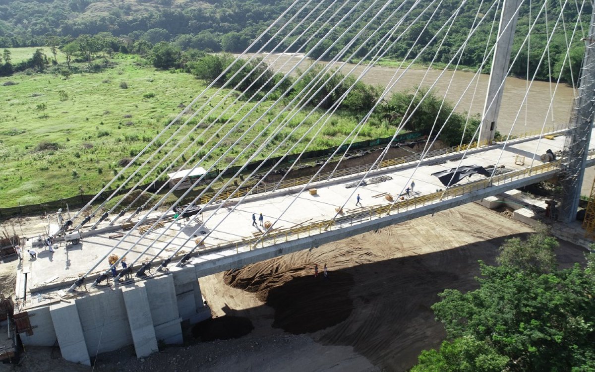 Honda Cable-Stayed Road Bridge over the Magdalena River