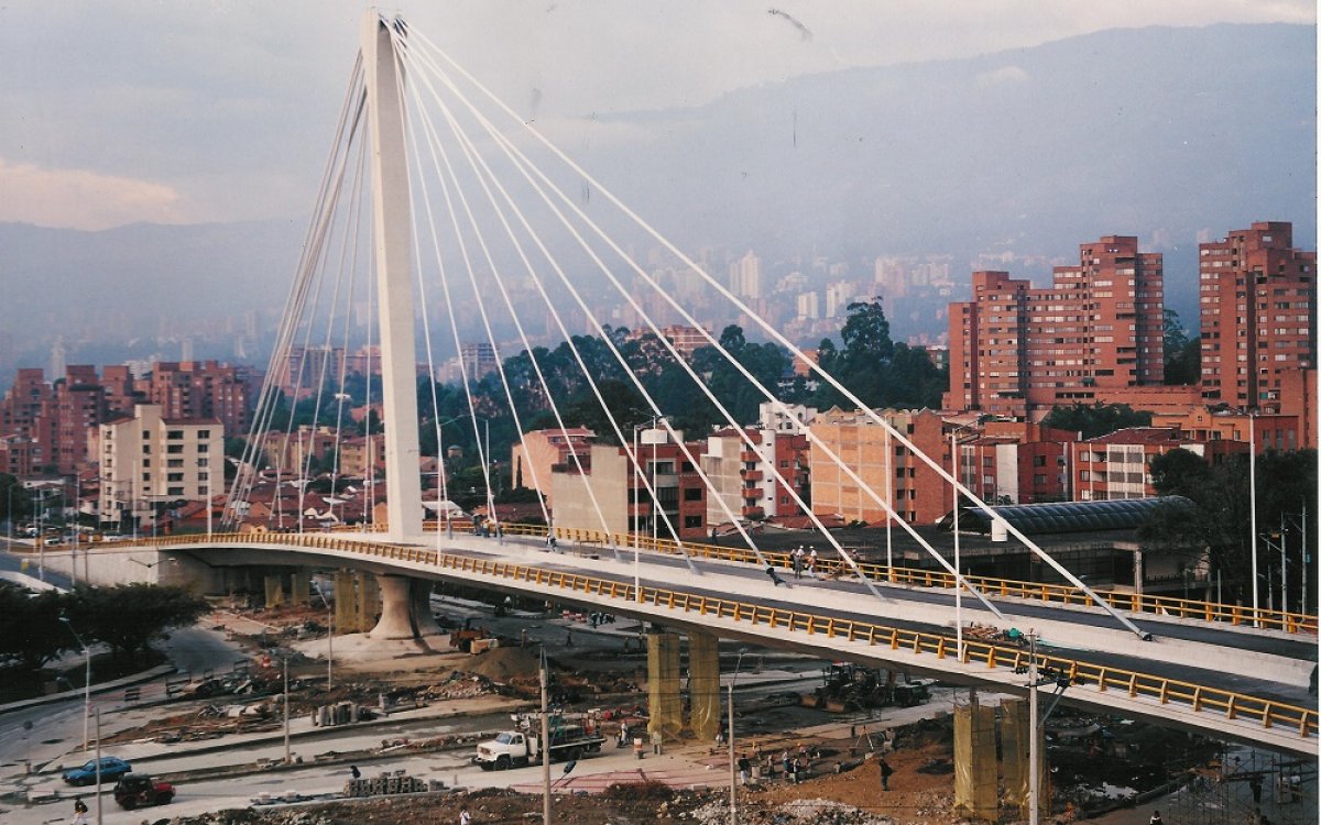 Cable-Stayed Road Bridge in Envigado